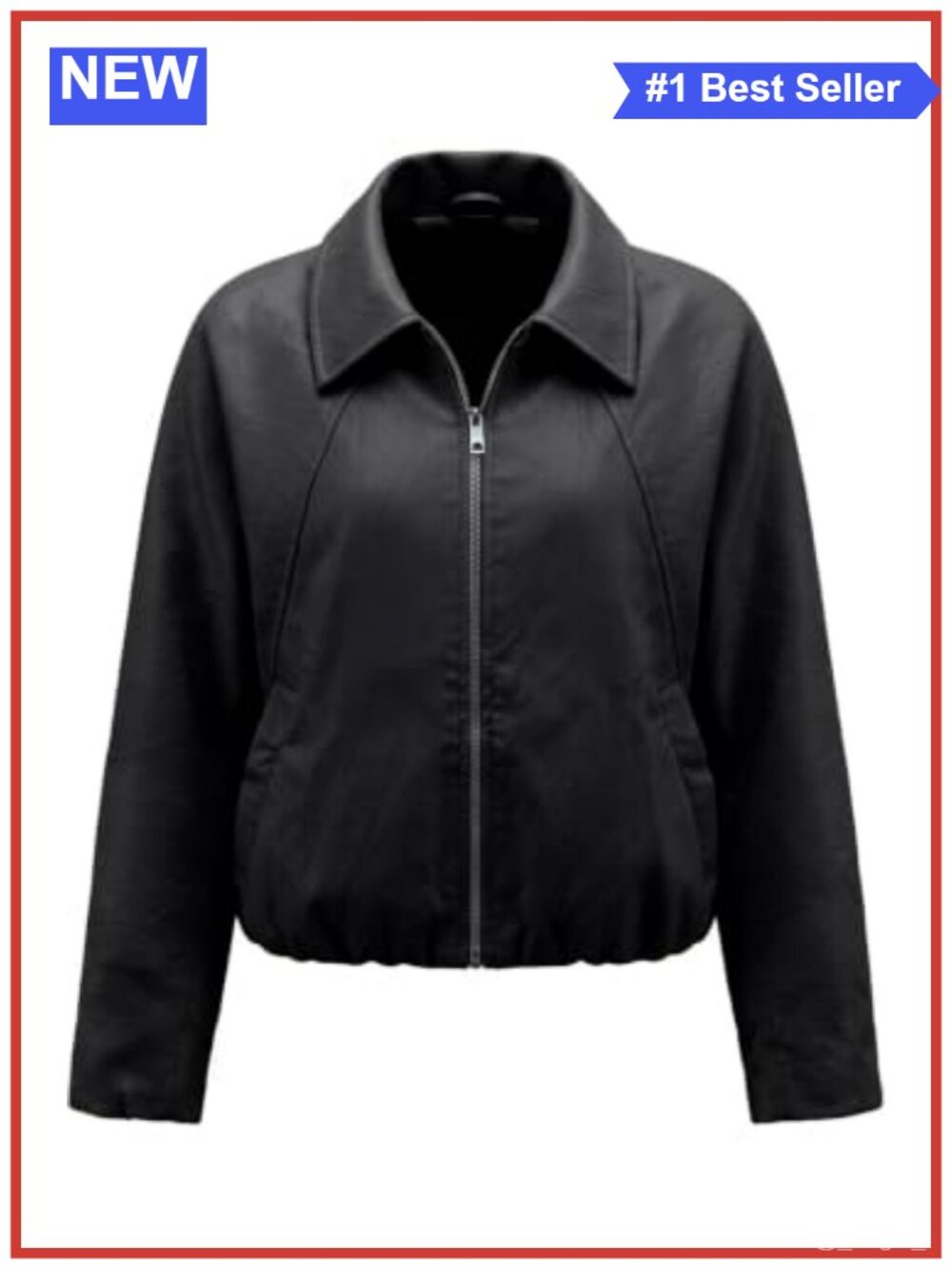 Faux Leather Bomber Jacket Zip-Up Women Relaxed Oversized Outerwear
